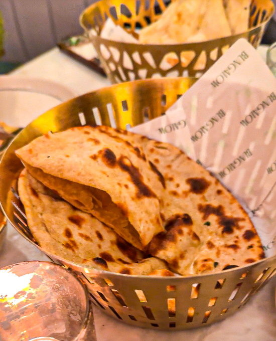 perfectly crispy tandoori roti in bungalow in nyc