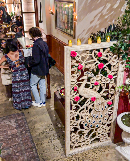 the waiting room of the restaurant bungalow in nyc